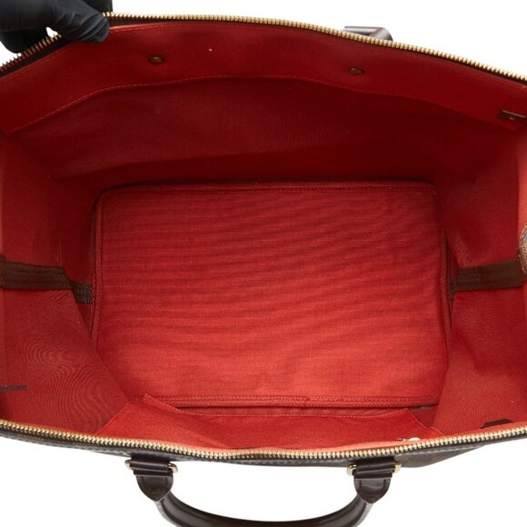 LOUIS VUITTON Brown Damier Leather Boston Bag - Picture 7 of 12